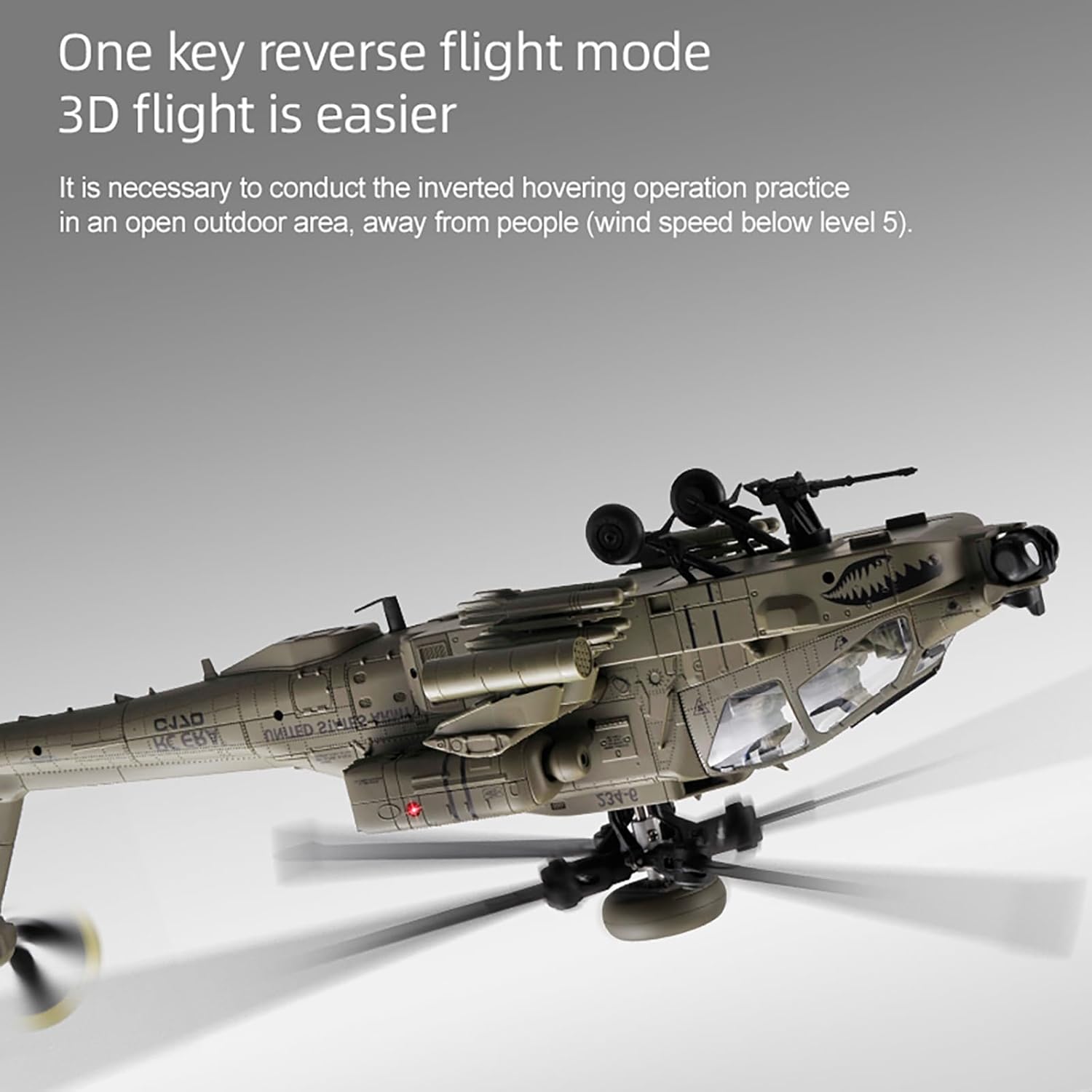 Drone Rc Bolide - 310MM 6CH C170 AH-64D Ferngesteuerter Helikopter
