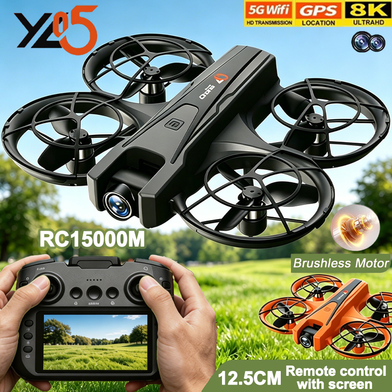 Dj Rc Drone - YL05 Mini-Drohne mit 8K HD-Kamera, Bildschirm-Fernbedienung,