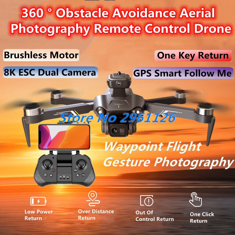 Drone Rc Fpv Manual - 360 ° Hindernisvermeidung Luftaufnahmen Fernbedienung Drohne