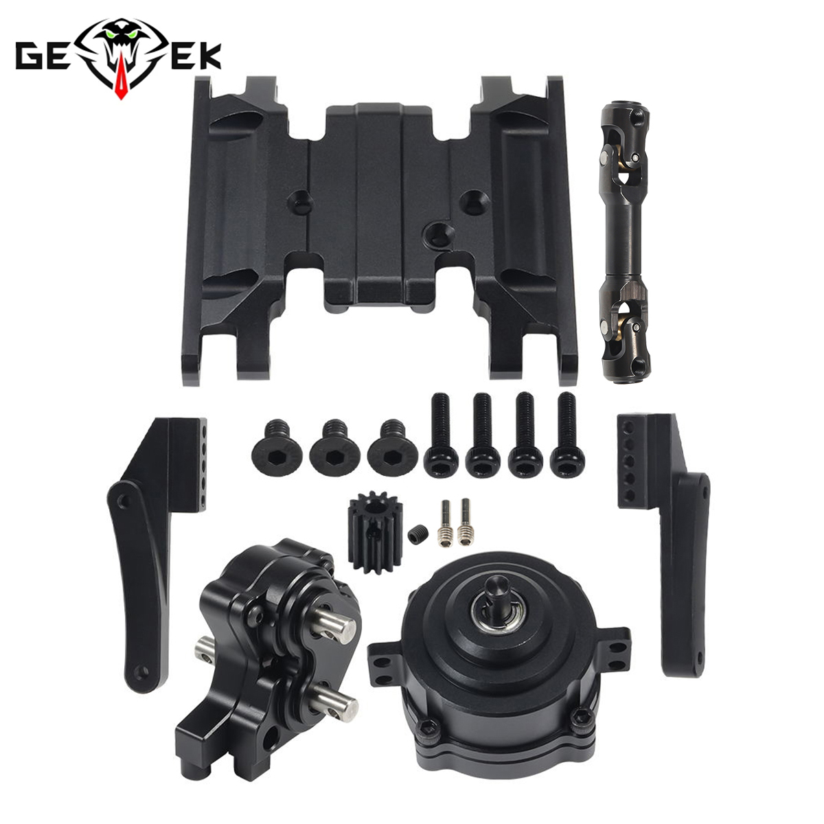 Rc Rock Crawler - Metall-Vordergetriebe-Verteilergetriebe-Unterfahrschutz-Set für 1/10 RC Rock Crawler