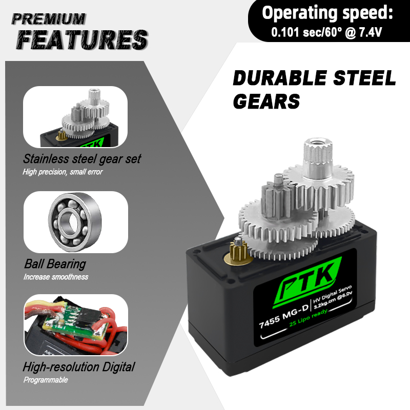PTK 7455MG-D Servo 12g Digital – Drone Rc Aircraft Bewertung und Preis