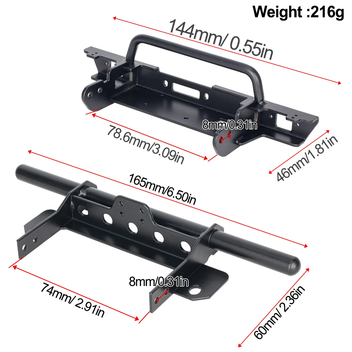 Metall-Frontstoßstange für VP  – Rc Rock Crawler Bewertung und Preis