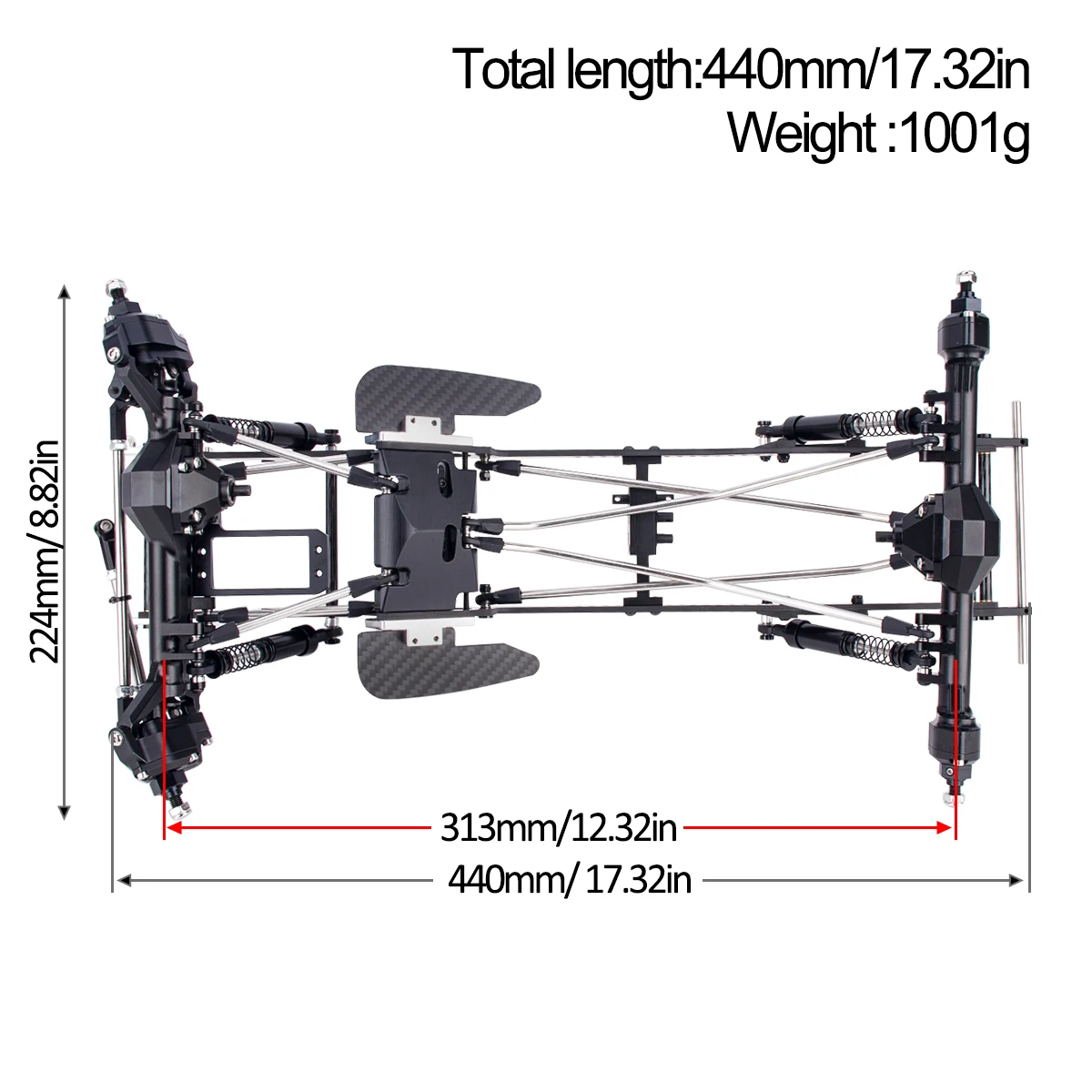 Carbonfaser LCG Chassis-Kit mi – Rc Rock Crawler Bewertung und Preis